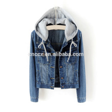 14LJ1075 Femmes hoodies vestes en gros de denim